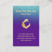*~* Glitter Gold Reiki Zen Spiral Meditation Visitekaartje (Achterkant)