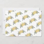 Glitter Gold Roos en botanische bladeren 60e verja Kaart (Achterkant)