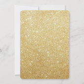 Glitter Gold Script for ever Wedding Invite Kaart (Achterkant)