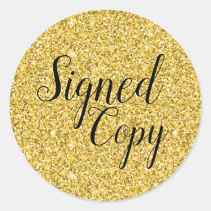 Glitter Gold Signed Copy Writer Author Ronde Sticker