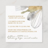 Glitter Gold Silver Pastry bakkerij luxe Vierkante Visitekaartje (Achterkant)