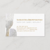 Glitter Gold Silver Pastry bakkerij Visitekaartje (Achterkant)