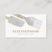 Glitter Gold Silver Pastry bakkerij Visitekaartje (Voorkant)