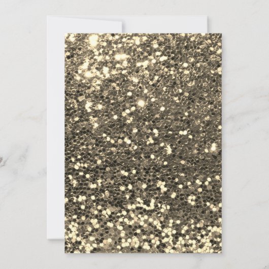 Glitter Gold Stripes Champagne Blush Pink Fuchsia Kaart (Achterkant)