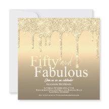 Glitter Gold Vijftig en Fabulous Verjaardag