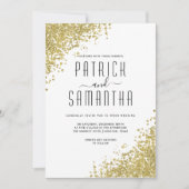 Glitter Gold Wedding Uitnodiging (Voorkant)