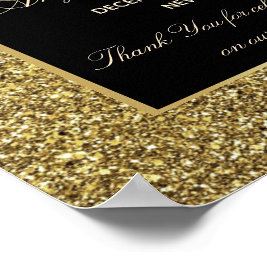 Glitter Gold Welcome Wedding Poster (Hoek)