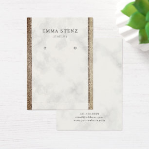 Glitter Gold White Marble ・ Veroorbaar beeldscherm Visitekaartje