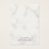 Glitter Gold White Marble ・ Veroorbaar beeldscherm Visitekaartje (Achterkant)