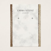 Glitter Gold White Marble ・ Veroorbaar beeldscherm Visitekaartje (Voorkant)