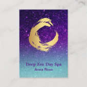 *~* Glitter Gold Zen Spiral Meditation Reiki Visitekaartje (Voorkant)