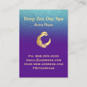*~* Glitter Gold Zen Spiral Meditation Reiki Visitekaartje (Achterkant)