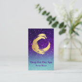 ** Glitter Gold Zen Spiral Reiki Meditatie Visitekaartje (Staand voorkant)