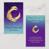 ** Glitter Gold Zen Spiral Reiki Meditatie Visitekaartje (Voorkant / Achterkant)