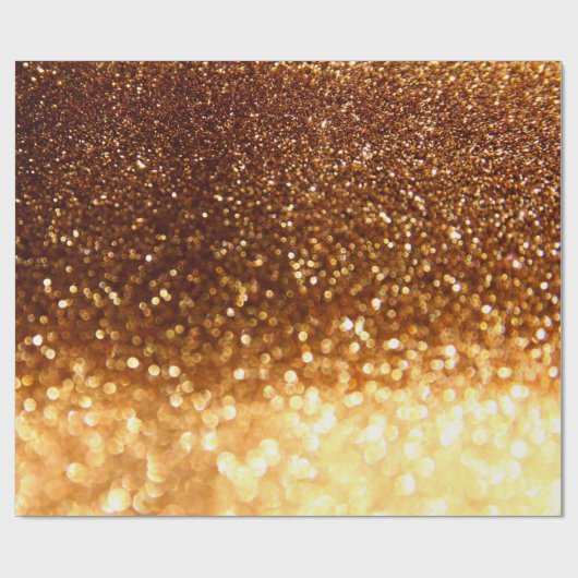 Glitter golden lights cadeaupapier (Vlak)