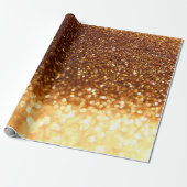 Glitter golden lights cadeaupapier (Uitgerold)