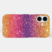 Glitter Golden Paarse Ombre Case-Mate iPhone Case (Achterkant (horizontaal))