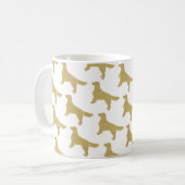 Glitter Golden Retriever Pattern Koffiemok (Voorkant links)