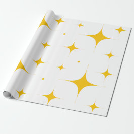 Glitter Golden Star Wrapping Paper Cadeaupapier