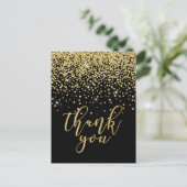 glitter goud dank je creditcard briefkaart (Staand voorkant)