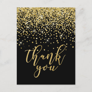 glitter goud dank je creditcard briefkaart