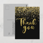 glitter goud dank je creditcard briefkaart (Voorkant / Achterkant)