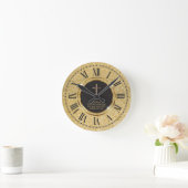 Glitter Goud Elegant Pastor Priestkerk Ronde Klok (Huis)