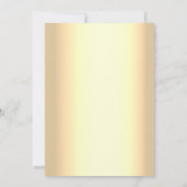 Glitter Goud En Ivoren Trouw Uitnodiging (Achterkant)