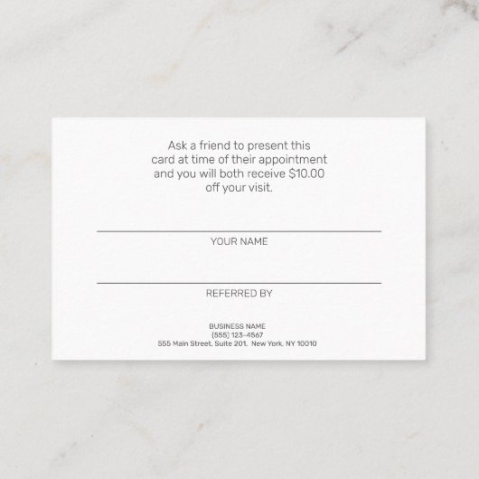 Glitter goud Fuchsia luipaard Verwijzing Klant Visitekaartje (Achterkant)