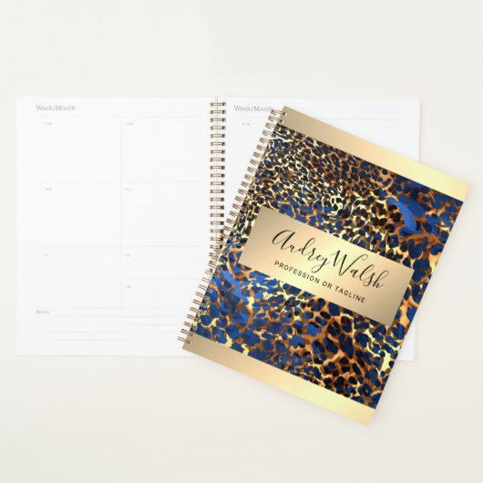 Glitter Goud Luxe Dierenhuid Luipaard Make-up Planner (Display)