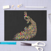 Glitter Goud Pauw Decoupage Papier (Craft)