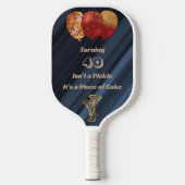 Glitter Goud Rode Ballonnen & Verjaardag Quote Pickleball Paddle (Voorkant)
