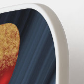 Glitter Goud Rode Ballonnen & Verjaardag Quote Pickleball Paddle (Links Detail)