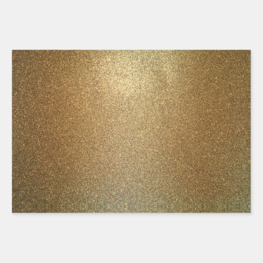 Glitter Goud Roos Goud en Zilver Inpakpapier Vel (Voorkant)