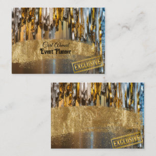 Glitter goud visitekaartje