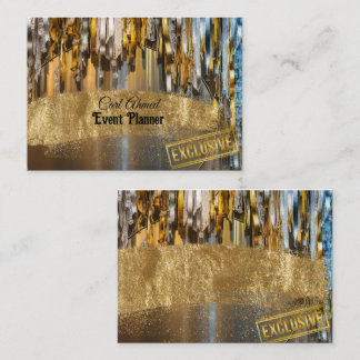 Glitter goud visitekaartje