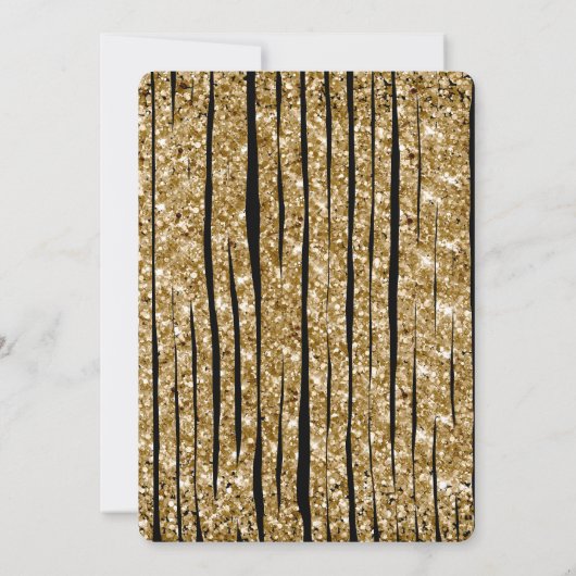 Glitter Goud Vrolijke Kerstkrans Familie Foto Kaart (Achterkant)