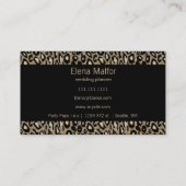 glitter goud zwart Leopard print chique Kaarten Visitekaartje (Achterkant)