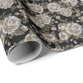 Glitter Gouden Bloemen: Sparkle . Cadeaupapier (Rol Hoek)