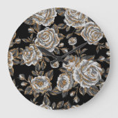 Glitter Gouden Bloemen: Sparkle . Grote Klok (Voorkant)