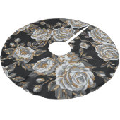 Glitter Gouden Bloemen: Sparkle . Kerstboom Rok (Gekanteld)