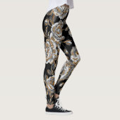 Glitter Gouden Bloemen: Sparkle . Leggings (Rechts)
