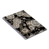 Glitter Gouden Bloemen: Sparkle . Notitieboek (Rechterzijde)