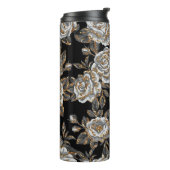 Glitter Gouden Bloemen: Sparkle . Thermosbeker (Gedraaid links)