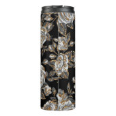 Glitter Gouden Bloemen: Sparkle . Thermosbeker (Achterkant)