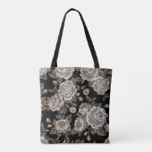 Glitter Gouden Bloemen: Sparkle . Tote Bag (Achterkant)