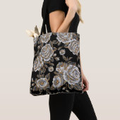 Glitter Gouden Bloemen: Sparkle . Tote Bag (Dichtbij)