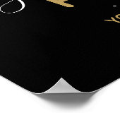 Glitter-gouden en zwarte ballonnen poster (Hoek)