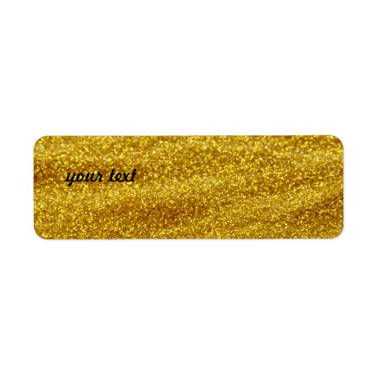 Glitter gouden etiket (Voorkant)