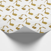 Glitter Gouden Hoge Hak Schoenen Cadeaupapier (Hoek)